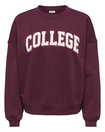 JDY - JDYMesa Emb Sweatshirt - Windsor Wine